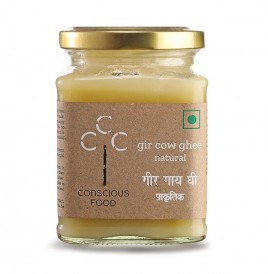 Conscious Food Gir Cow Ghee Natural  Glass Jar  200 grams
